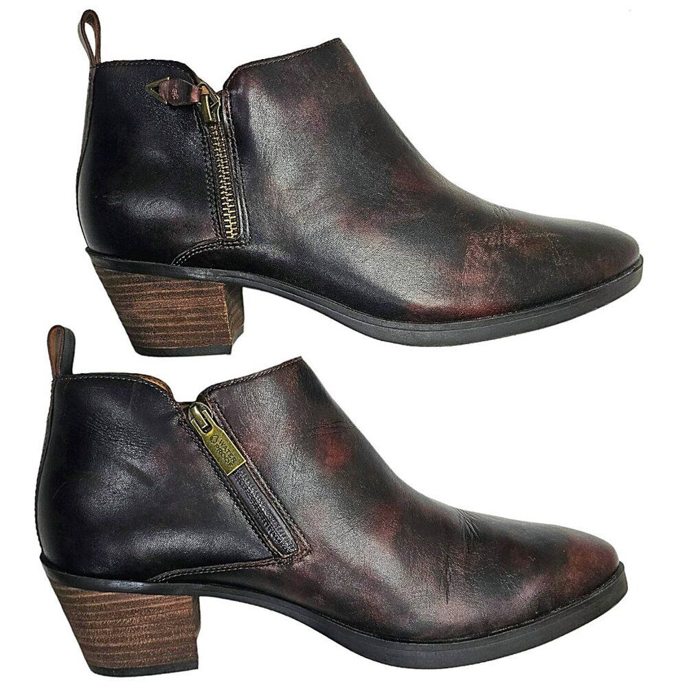 Women's Size 9 Vionic "Cecily" Leather Ankle Bootie